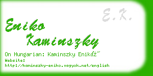 eniko kaminszky business card